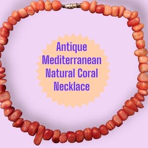 Antique Mediterranean Natural Coral Necklace